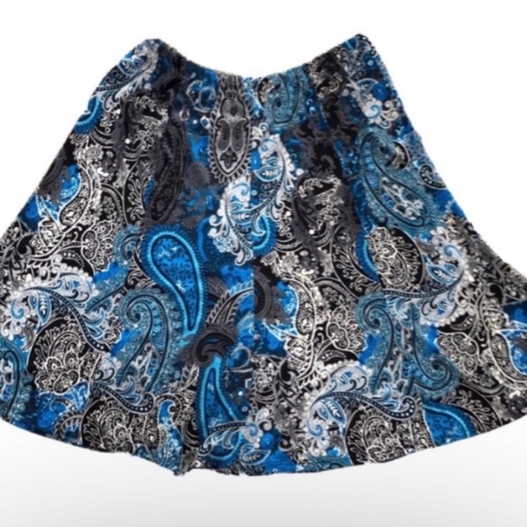 Paisley Elastic Light Polyester Skirt Size 14 - Picture 1 of 5
